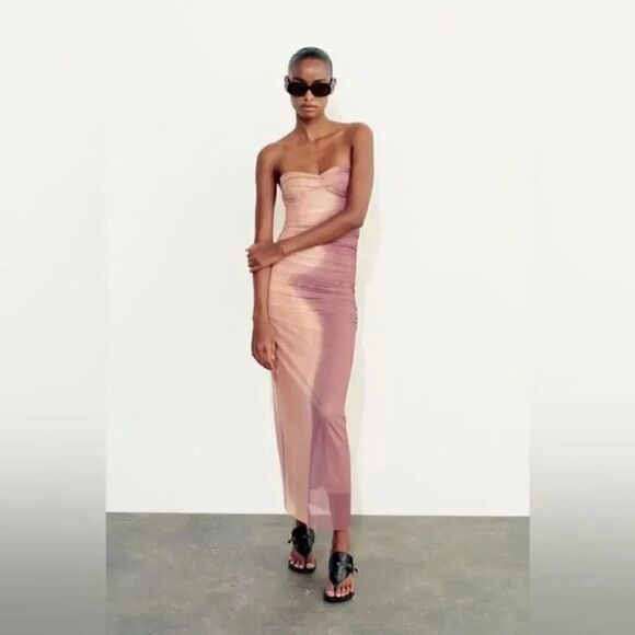 ZARA‎ PRINTED TULLE DRESS - Picture 13 of 16